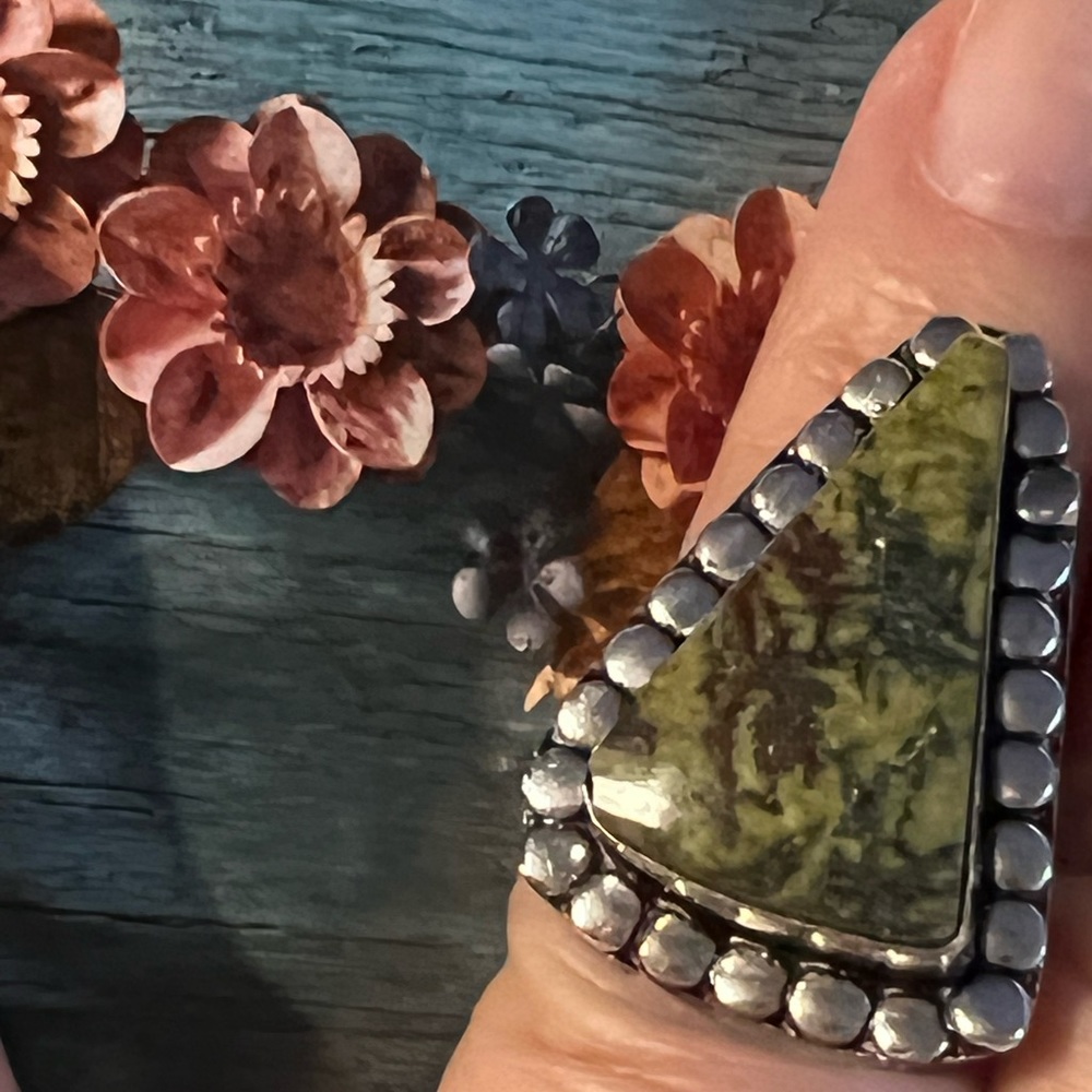 Eudialyte Sterling Ring - image 1